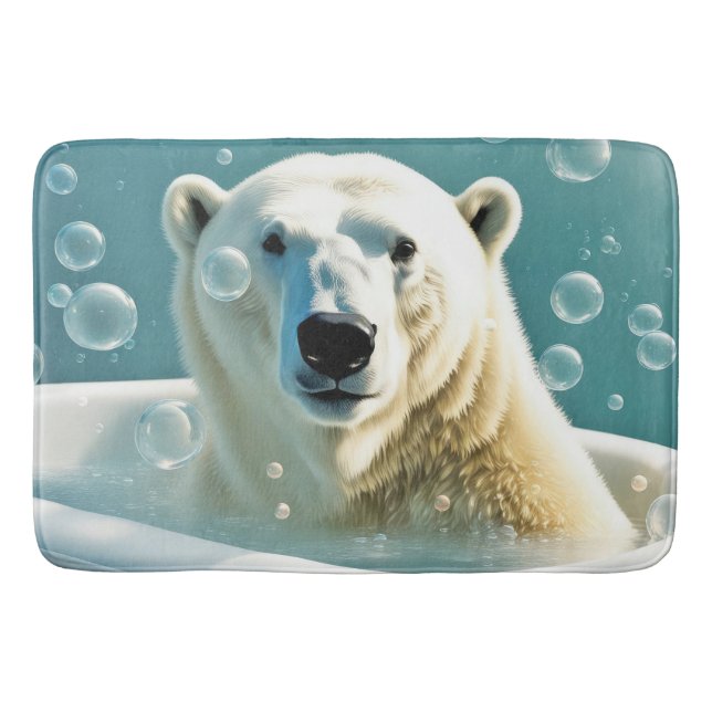 Eisbär im Baden Badematte (Vorderseite)