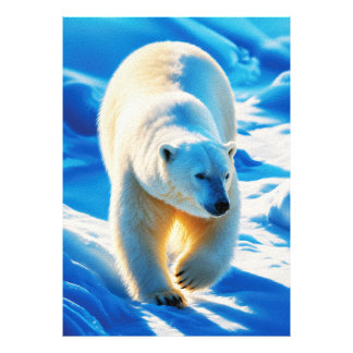Eisbär im goldenen Licht – Arktis-Wildnis-Porträt Fotodruck