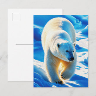 Eisbär im goldenen Licht – Arktis-Wildnisporträt Postkarte