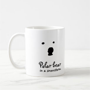 Eisbär im Schneesturm Kaffeetasse