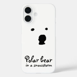 Eisbär im T - Shirt eines Schneesturms iPhone 16 Hülle