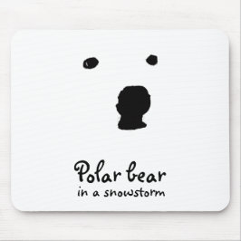 Eisbär im T - Shirt eines Schneesturms Mousepad