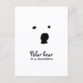 Eisbär im T - Shirt eines Schneesturms Postkarte