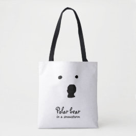 Eisbär im T - Shirt eines Schneesturms Tasche