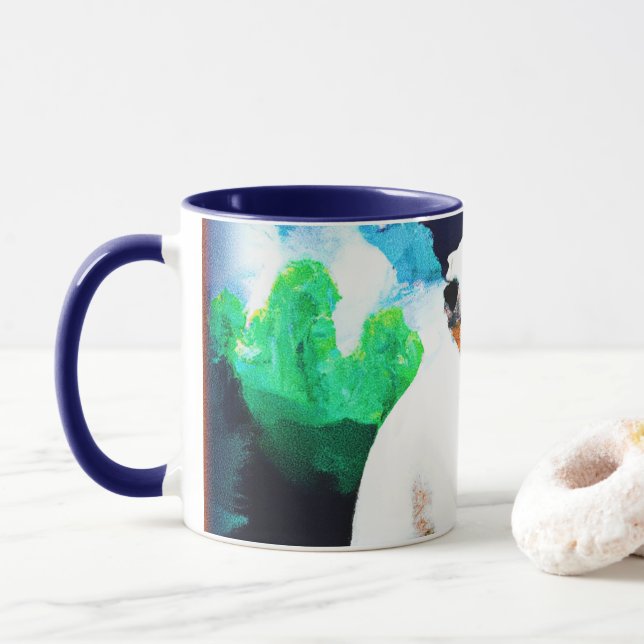 Eisbär im Wilden. Jetzt kaufen Tasse (Mit Donut)