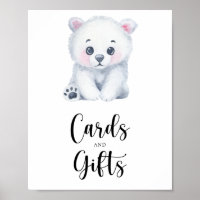 Eisbär - Karten und Geschenke Baby Shower