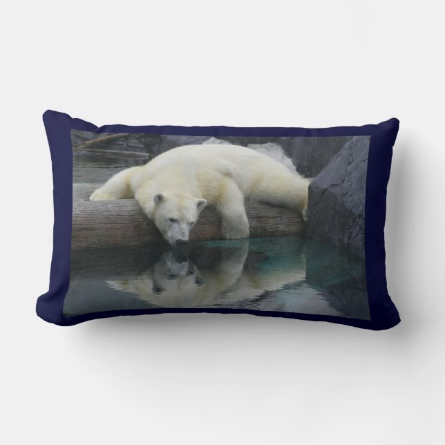 Eisbär-Kissen Lendenkissen (Vorderseite)