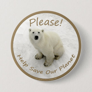 Eisbär-Knopf Button