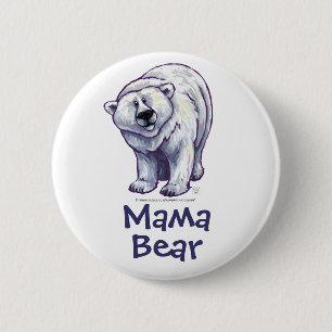 Eisbär-Knopf Mutter-Bear Button