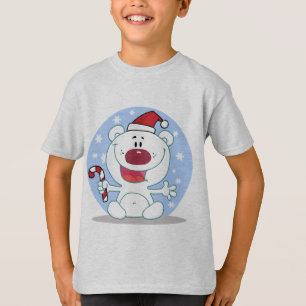 Eisbär mit Candy Cane Holiday Tshirts