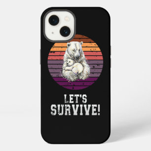 Eisbär mit Eisbärenjungen Tierrechtsaktivist iPhone Hülle