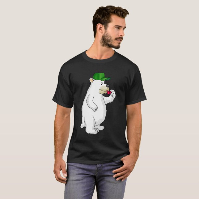Eisbär mit Pfeife T-Shirt (Vorne ganz)