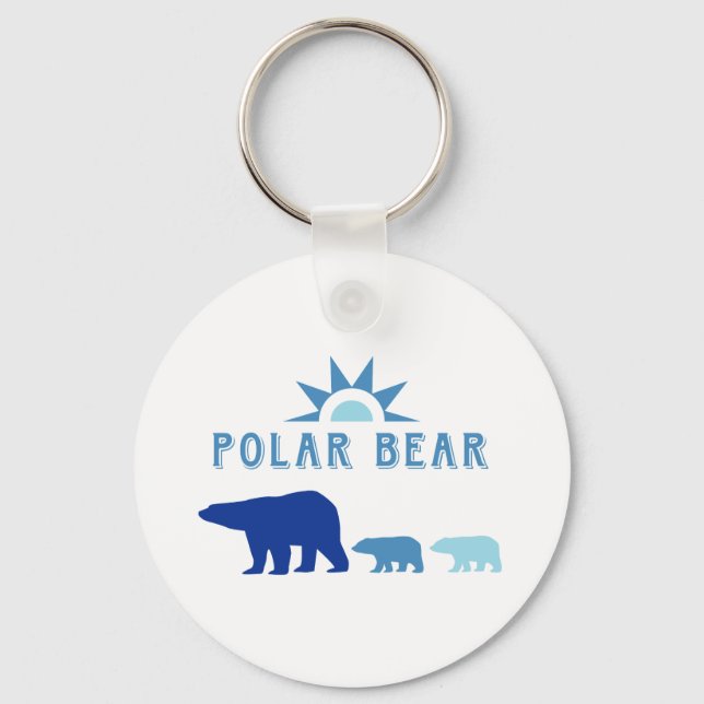 Eisbär mit Sonne Schlüsselanhänger (Vorderseite)