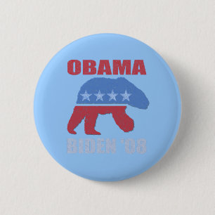 Eisbär Obama Biden '08 Button Pin