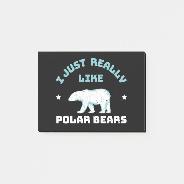 Eisbär Post-it Klebezettel (Vorderseite)