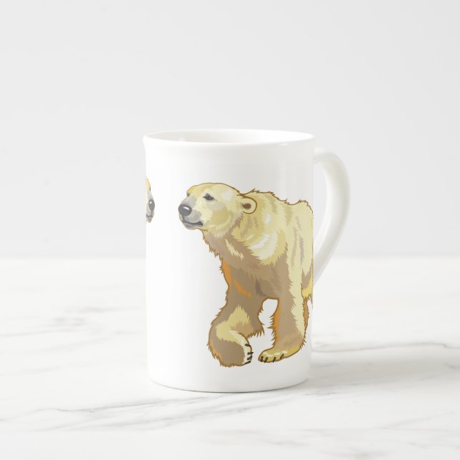 Eisbär Prozellantasse (Vorderseite Rechts)