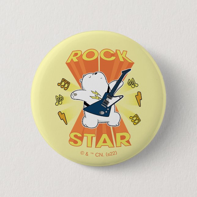 Eisbär - Rock Star Button (Vorderseite)
