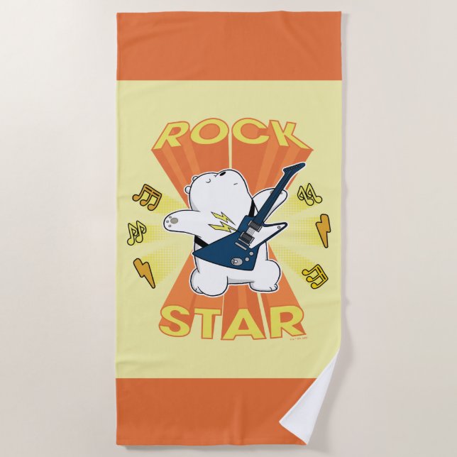 Eisbär - Rock Star Strandtuch (Vorderseite)