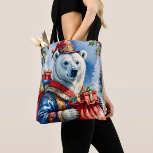 Eisbar-Santa-Weihnachtsdesign Tasche