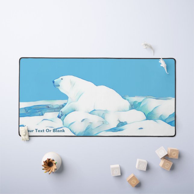 Eisbär Schreibtischunterlage (Kindertisch)