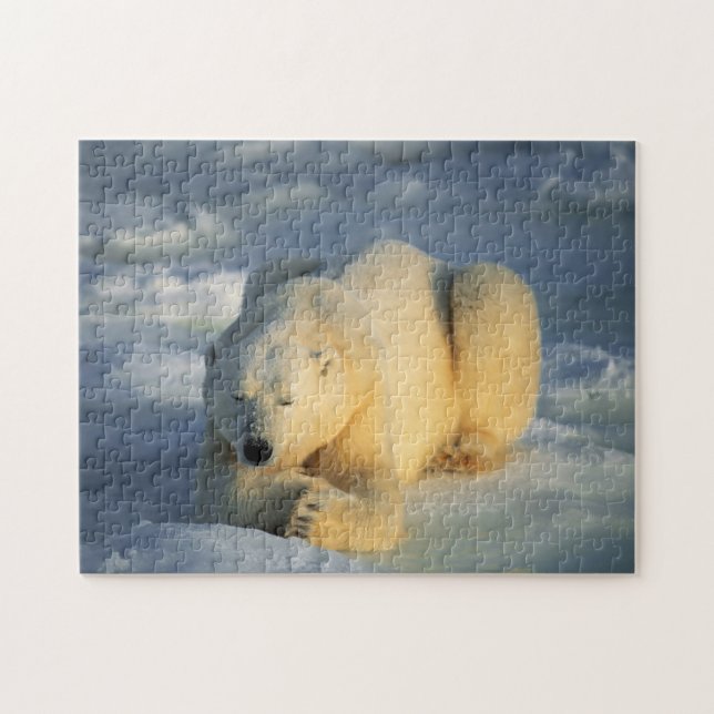 Eisbär sonnt sich, Puzzle (Horizontal)