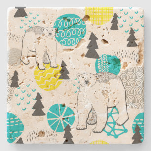 Eisbär Steinuntersetzer