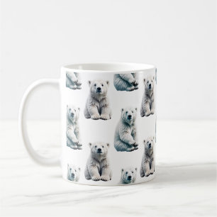 Eisbar-Tiermuster-Design Kaffeetasse