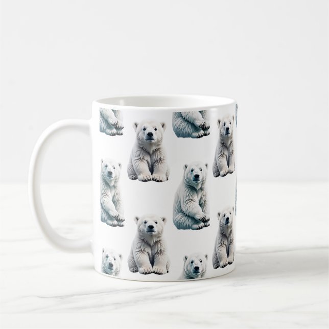 Eisbar-Tiermuster-Design  Kaffeetasse (Links)