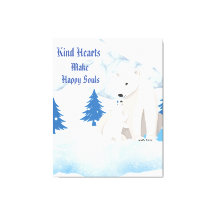 Eisbär und Jungtier Arktis-Wildlife-Leinwanddruck