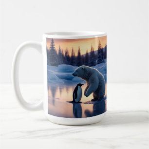 Eisbär und Pinguin Kaffeetasse