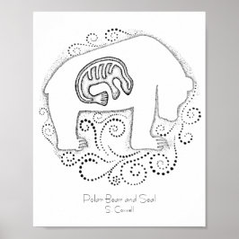 Eisbär und Siegel Poster