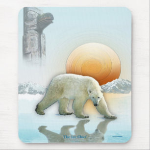 Eisbär und Totem Pole Art Mousepad