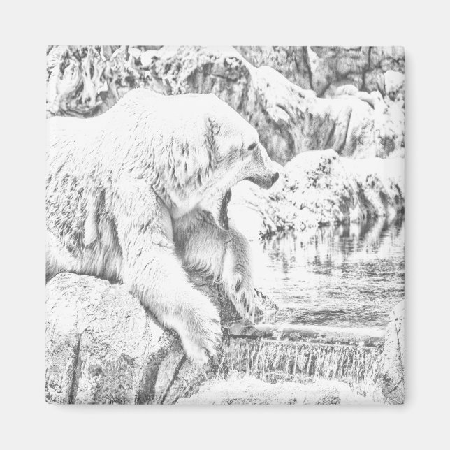 Eisbär und Wasser Magnet (Vorne)