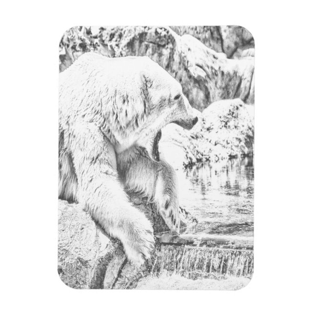 Eisbär und Wasser Magnet (Vertikal)