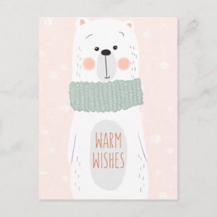 Eisbär - Warme Wünsche - Spaß Weihnachten