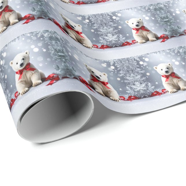 Eisbar Weihnachten Geschenkpapier (Rolleneckpunkt)