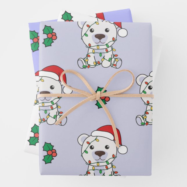 Eisbär Weihnachtsbären Weihnachtsbären Geschenkpapier Set (Beispiel)