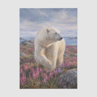 Eisbär Wildblume Arktische Tundra Seidenpapier