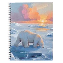 Eisbär Winter Aquarell Tiermalerei Notizblock