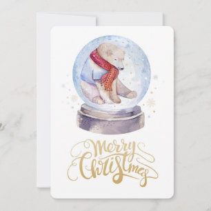 Eisbär Winterschnee Frohe Weihnachten
