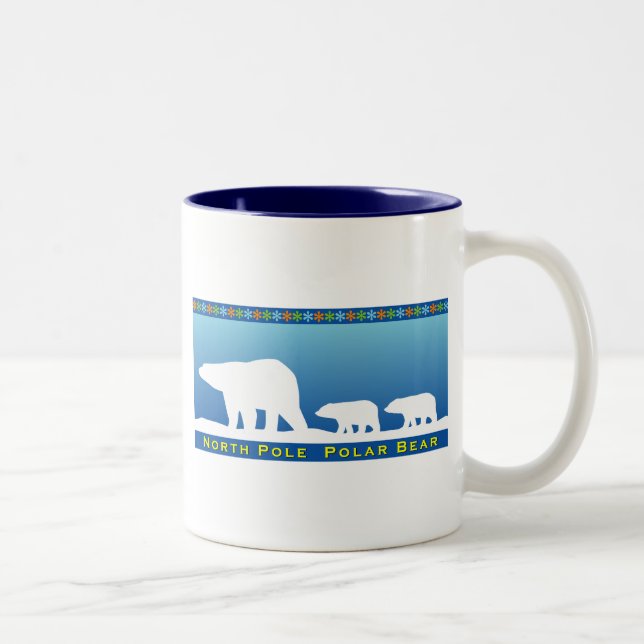 Eisbär Zweifarbige Tasse (Rechts)