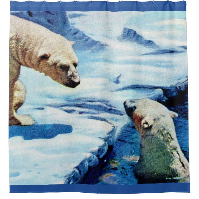 Eisbären Duschvorhang (Vorderseite)