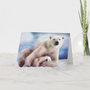 Eisbären Feiertagskarte