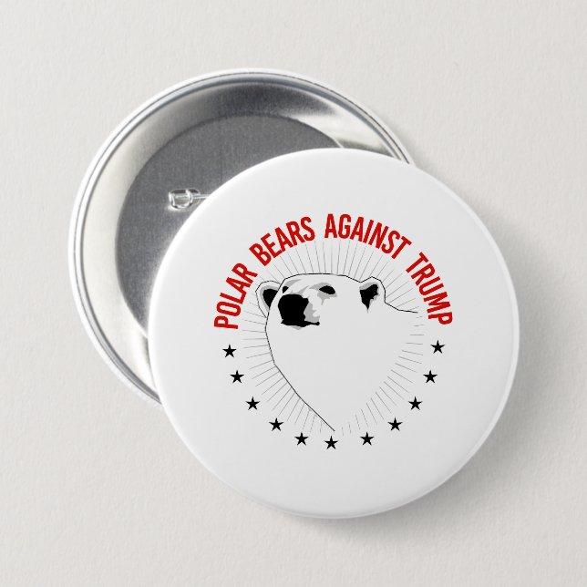 Eisbären gegen Trump Button (Vorne & Hinten)