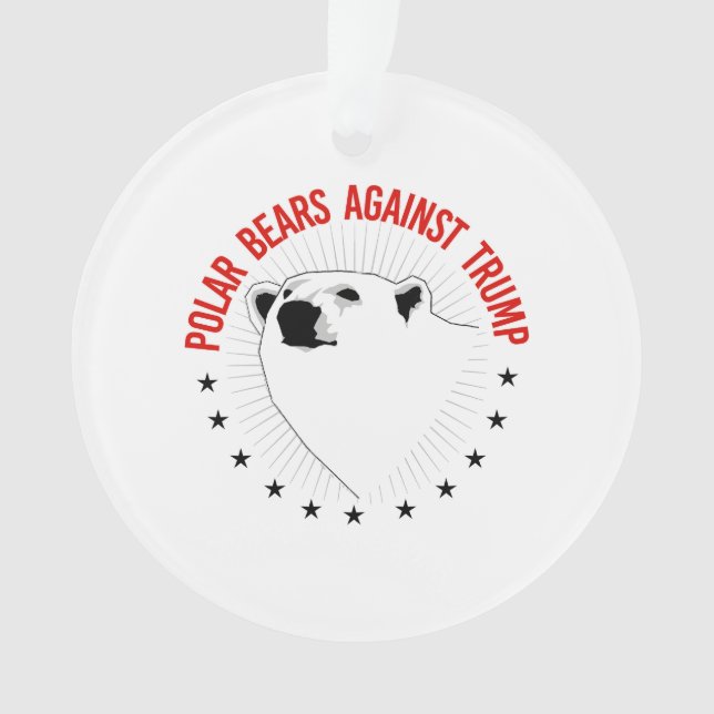 Eisbären gegen Trump Ornament (Vorderseite)