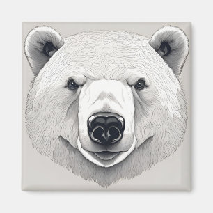 Eisbären-Illustration Magnet