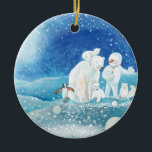 Eisbären, Polar Fox, Kaiserpinguin und Snowman Keramik Ornament<br><div class="desc">Polar Bären, Polar Fox, Kaiserpinguin und die Schneemänner > Dort, weit in die eiskalten Orte, wo die heißen Sonnenstrahlen nie scheinen, dehnt das Land des Schneemans aus.</div>