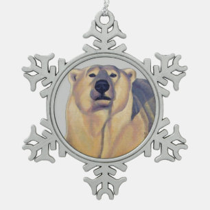 Eisbaren-Schmuck Weihnachtsbär Kunst Dekorationen Schneeflocken Zinn-Ornament