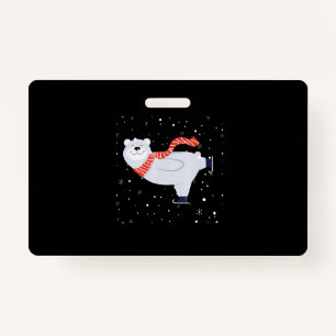 Eisbären-Skaten zu Weihnachten Ausweis