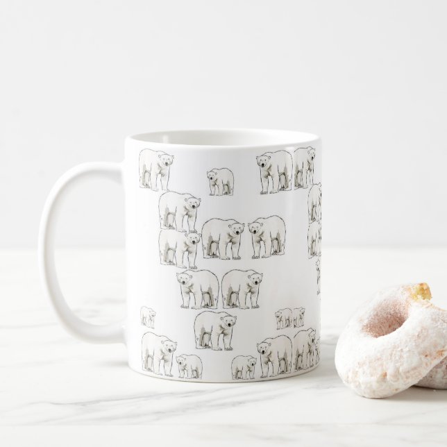 Eisbären-Tasse Kaffeetasse (Mit Donut)